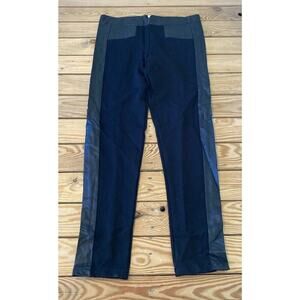 NWT $54 GB Faux Leather Detail Pants Size Large Women’s Black